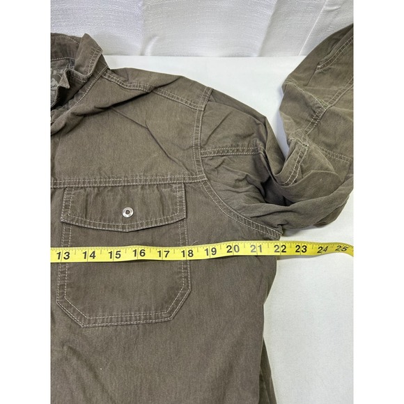 KUHL Men's Olive Green Military shirt Jacket Cotton Nylon Medium Medium - Picture 4 of 7